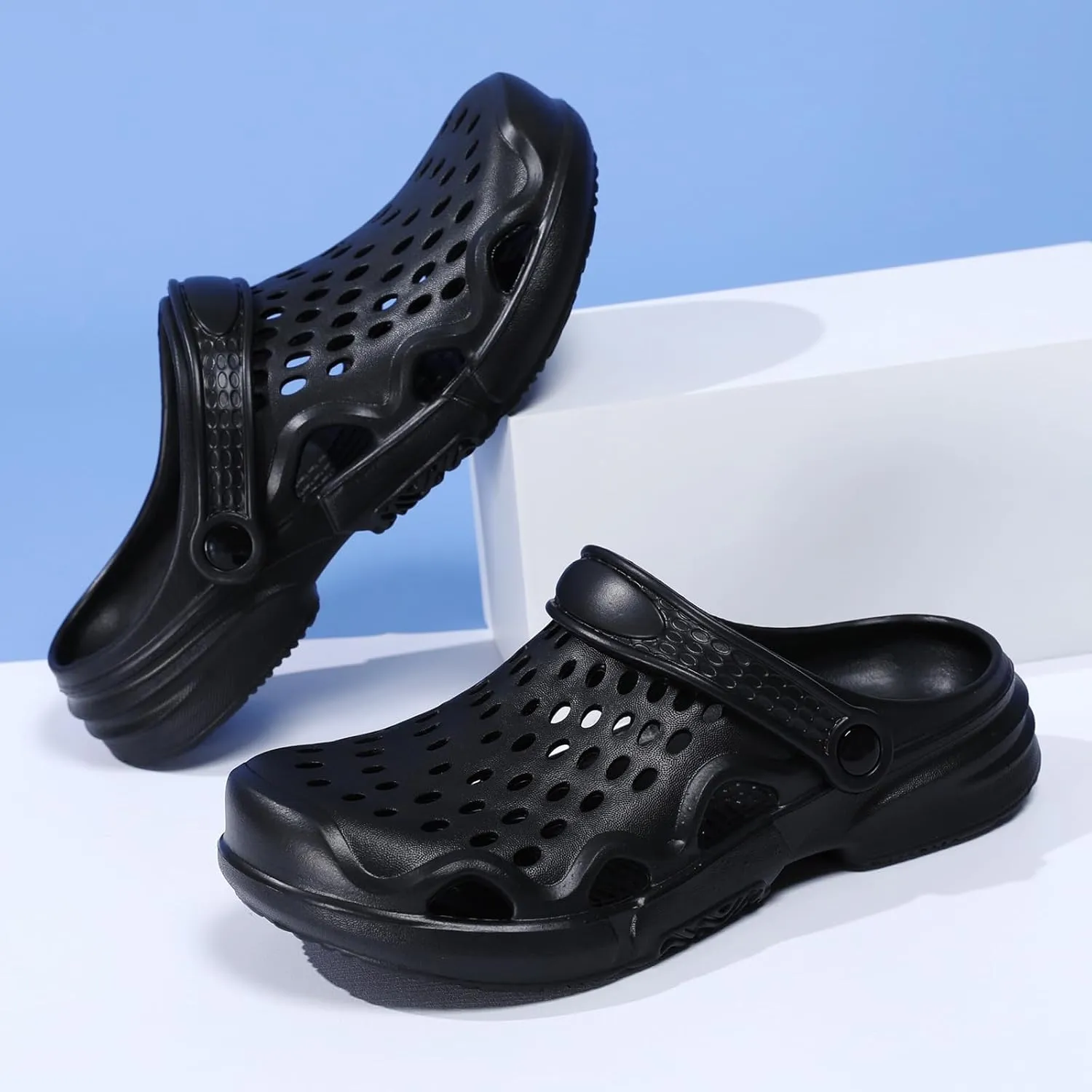 CERYTHRINA Mens Garden Clogs Lightweight Breathable Slip on Sandals Fashions Pool Beach Shoes Non Slip Home Clogs Slippers