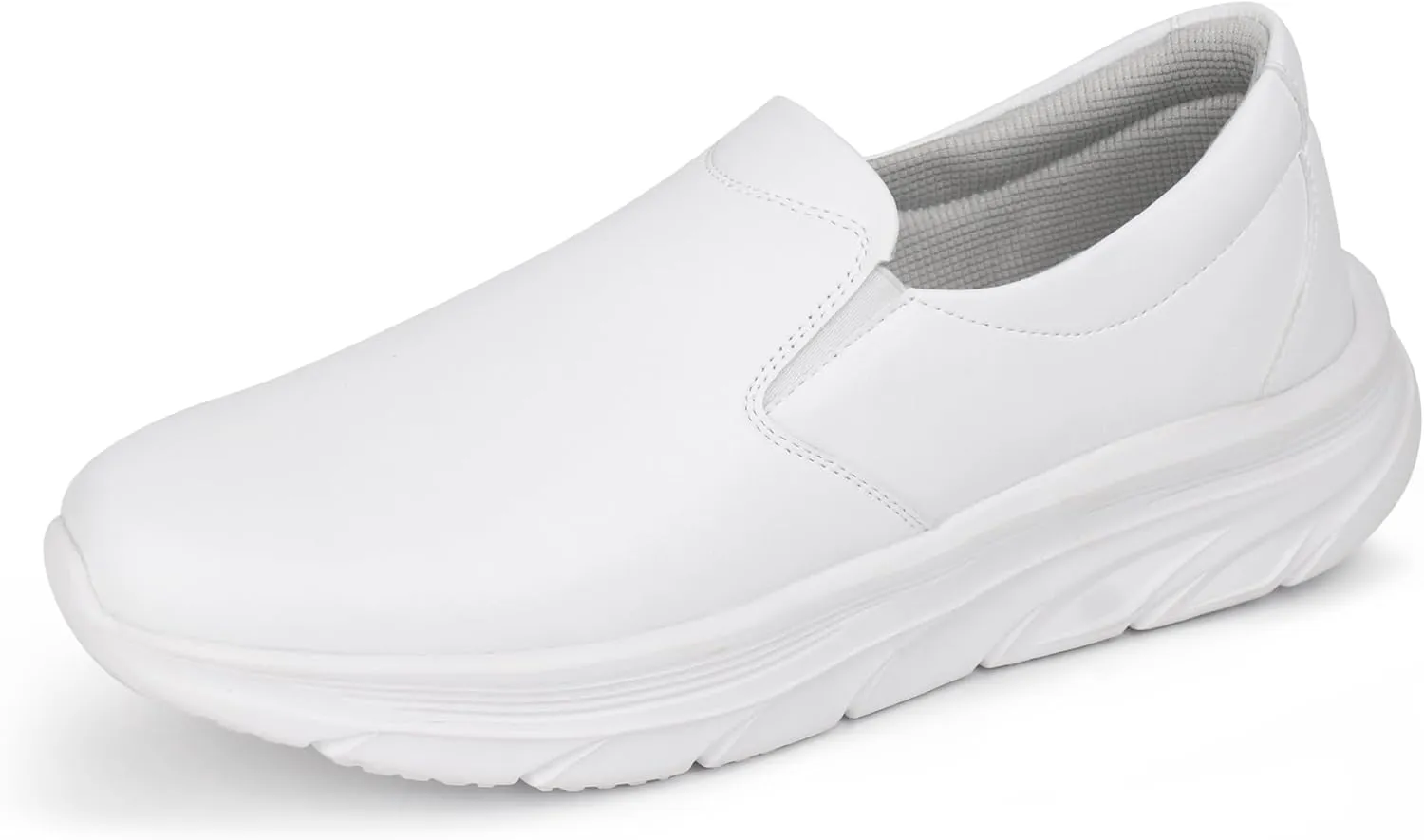 Hawkwell Men's Slip On Arch Support Lightweight Slip Resistant Comfortable Nursing Shoes