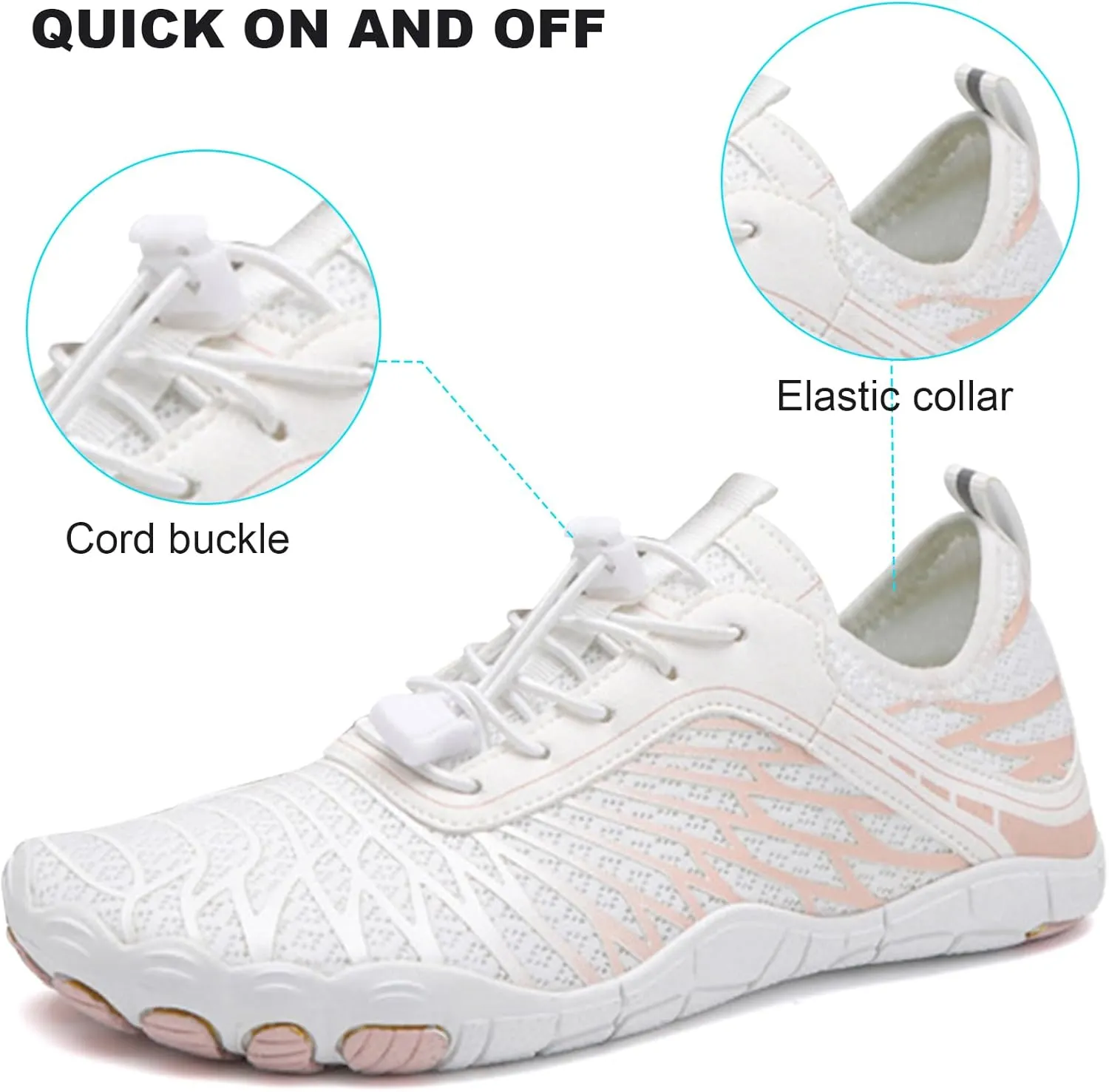 Hike Barefoot Water Shoes, Grounded Footwear Pro Barefoot Shoes Women Men, Non-Slip Athletic Hiking Trail Running Shoe, Breathable Zero Drop Water Shoe Wide Toe Box