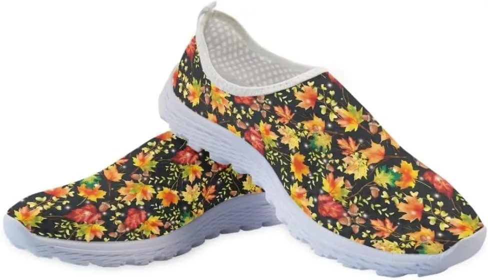 Jeiento Thanksgiving Running Shoes for Women&Men Comfort Footwear Trainers Mesh Shoes Slip-On Tennis Shoes for Hiking Walking Sports