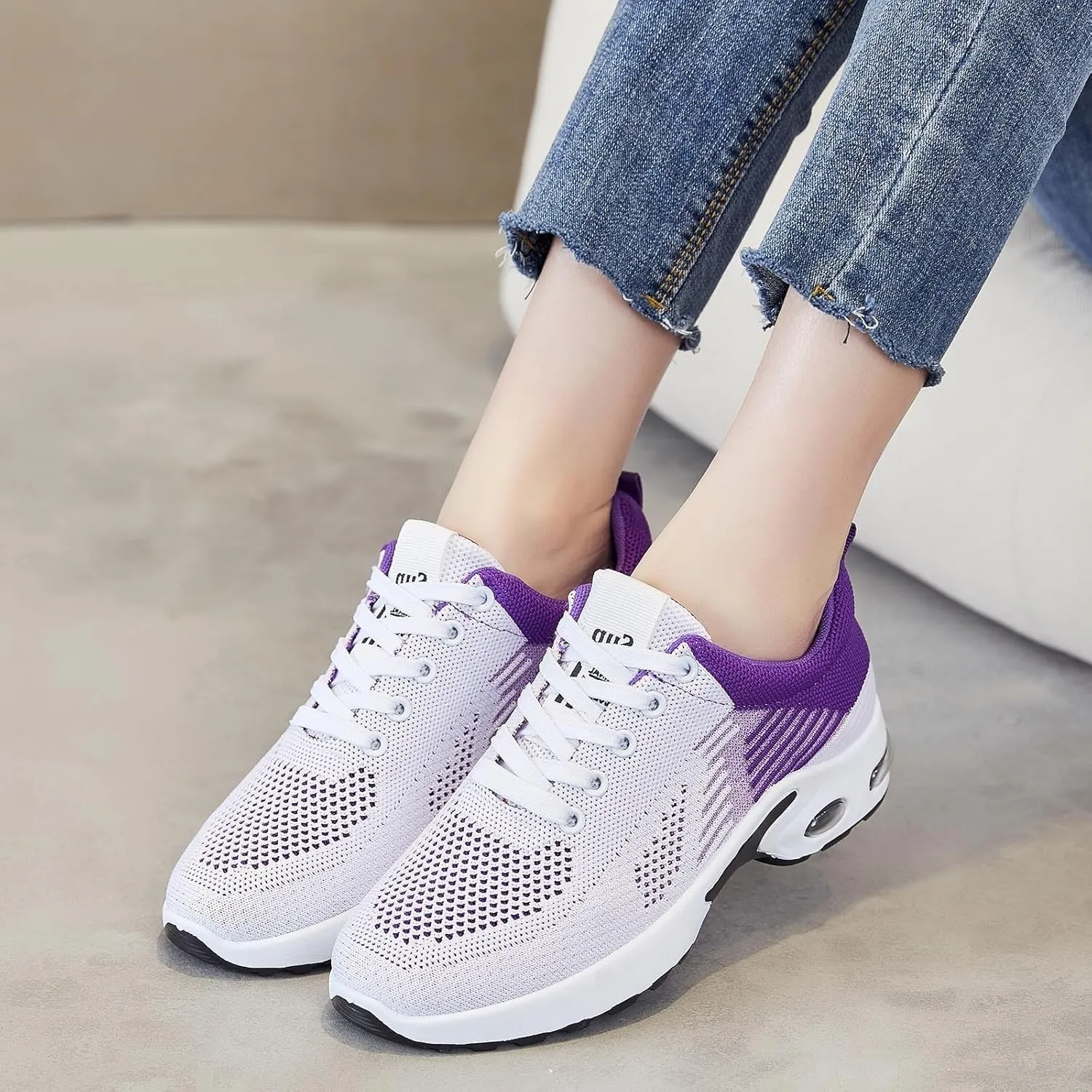 Kubbon Womens Walking Sneakers Arch Support Running Shoes Non Slip Wide Width Toe Box Shoes Lightweight Breathable Athletic Sneakers Casual Comfy