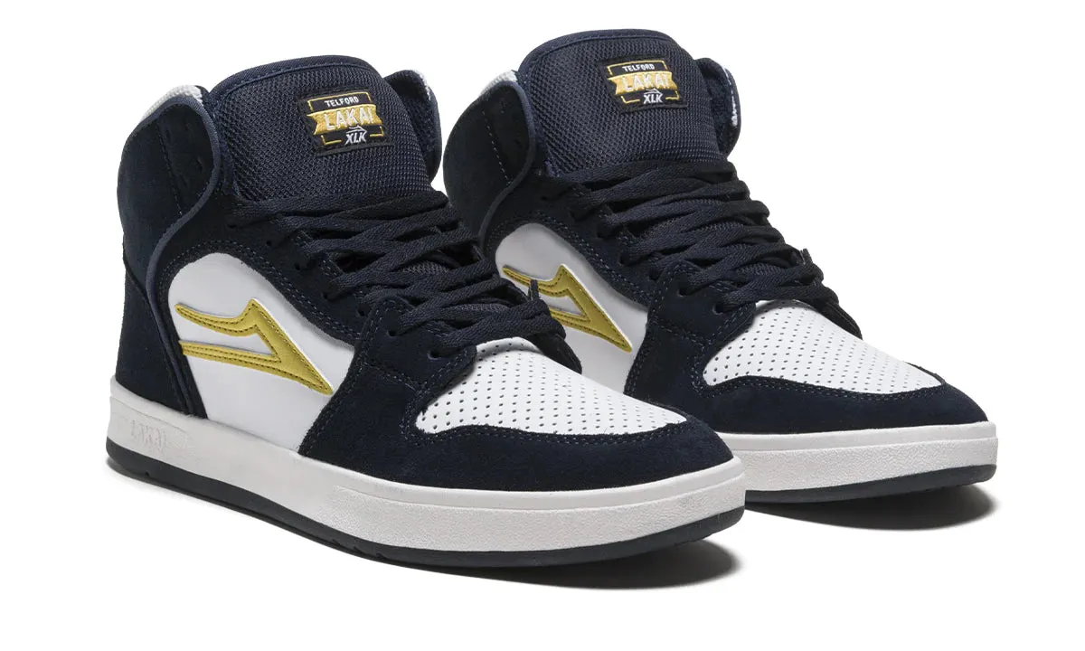 Lakai Telford - Navy Blue/White Suede