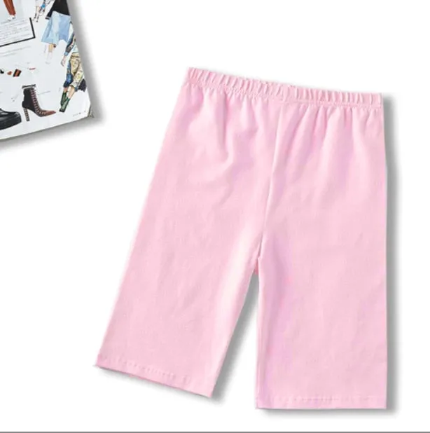Thin Fitness Casual High Waist Biker Shorts Slim Knee-Length Bottoms Cycling Shorts Streetwear