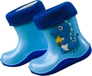 Toddler Rain Boots for Boys Girls, Dinosaur Cute Fun aterproof Non-Slip Bottom for Outdoor Play Kids Rain Shoes