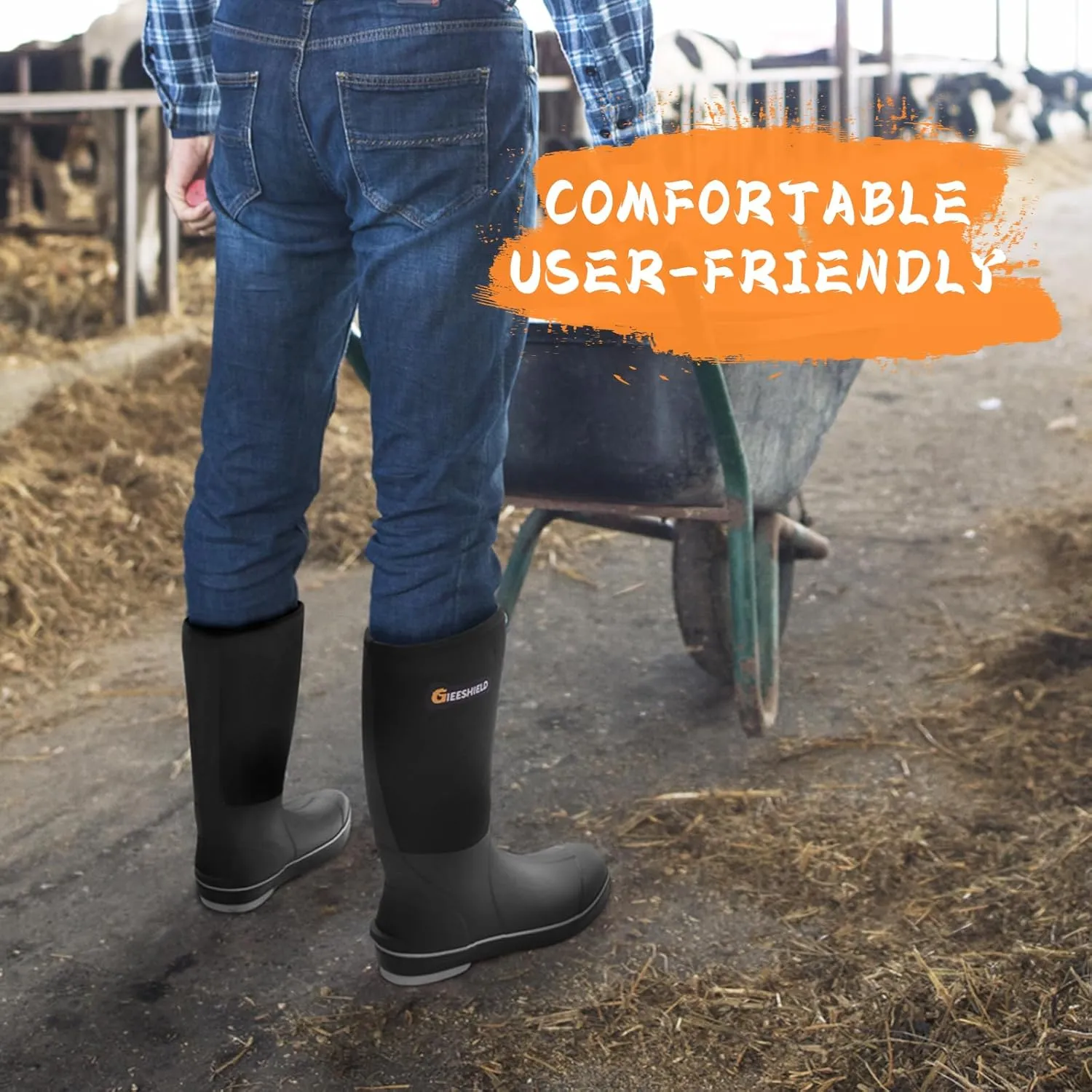 Ultra-Light Waterproof Rubber Boots for Men and Women - Durable Construction with 6mm Neoprene Insulation for Versatile All-Season Use in Hunting, Fishing, Work and Garden Size 5 to 14