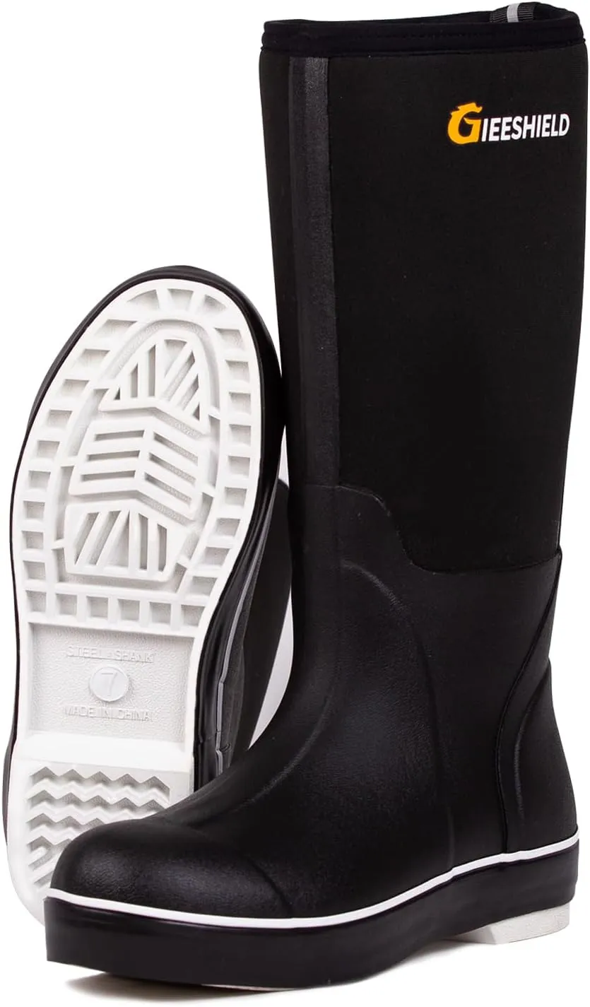 Ultra-Light Waterproof Rubber Boots for Men and Women - Durable Construction with 6mm Neoprene Insulation for Versatile All-Season Use in Hunting, Fishing, Work and Garden Size 5 to 14