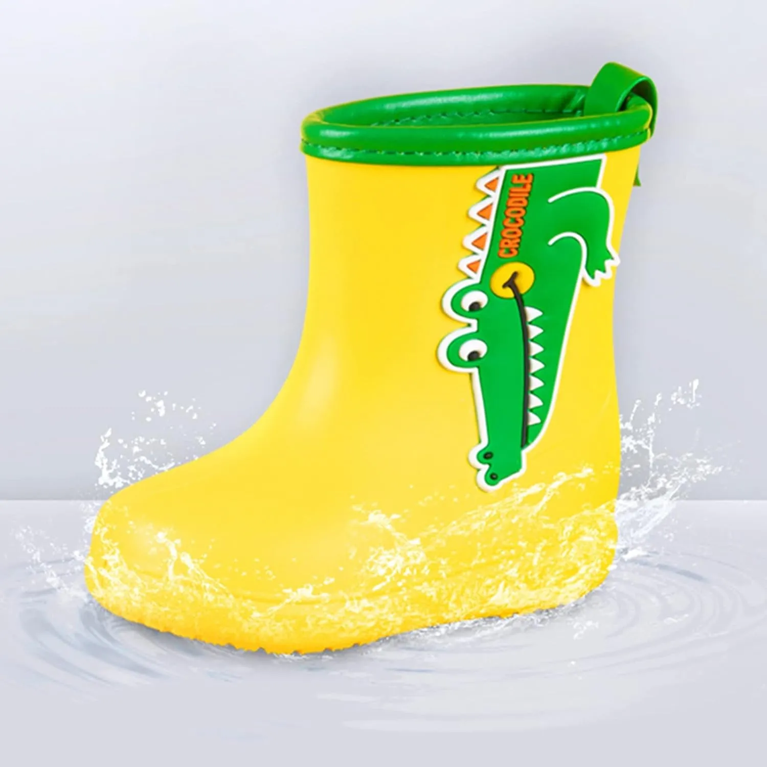 Unisex-Child Rain Boots Boys Girls Cute Short Rain Boots Waterproof Non Slip Garden Boots Toddler Kids Rainboots