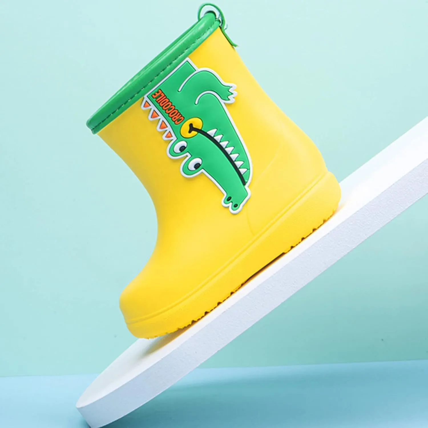 Unisex-Child Rain Boots Boys Girls Cute Short Rain Boots Waterproof Non Slip Garden Boots Toddler Kids Rainboots