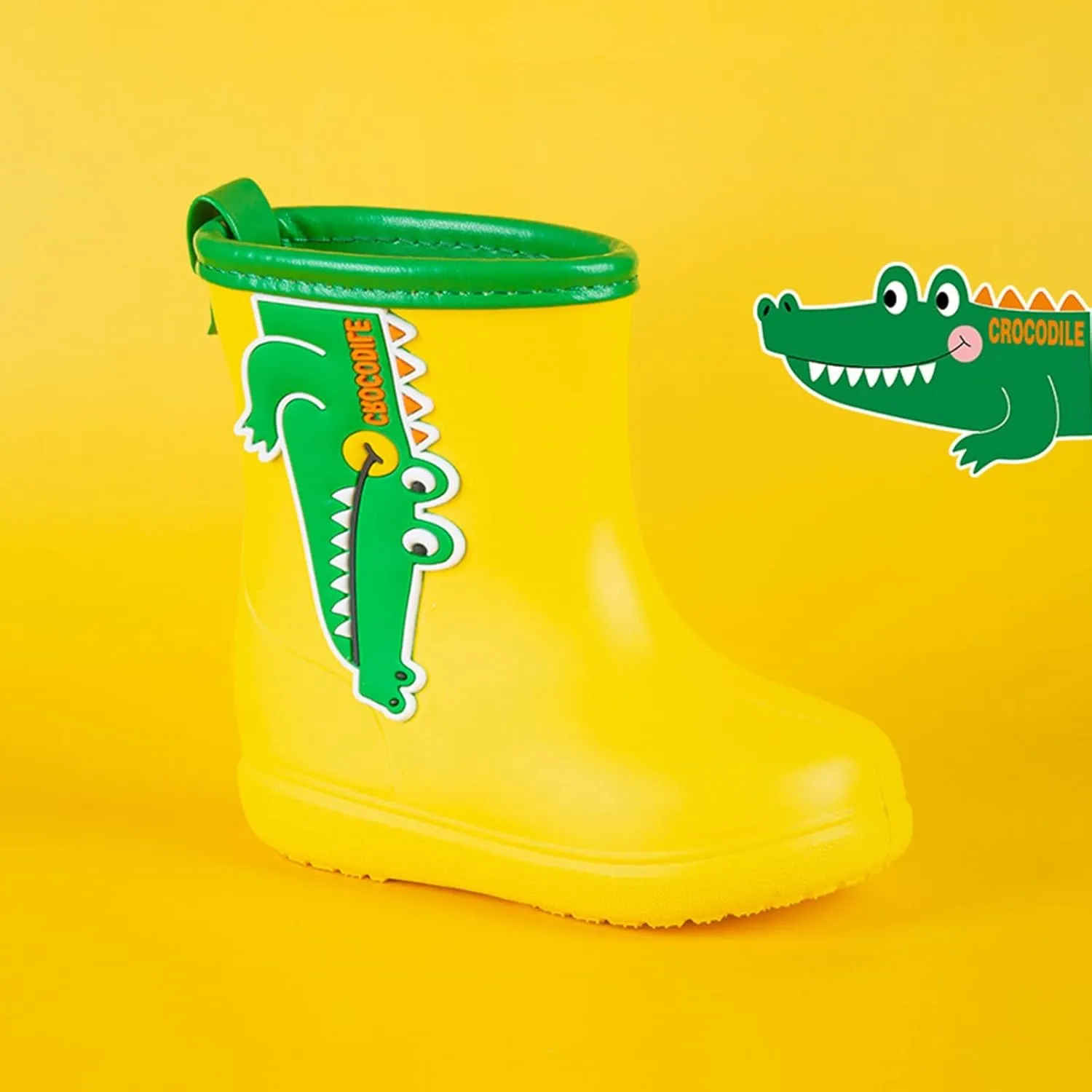 Unisex-Child Rain Boots Boys Girls Cute Short Rain Boots Waterproof Non Slip Garden Boots Toddler Kids Rainboots