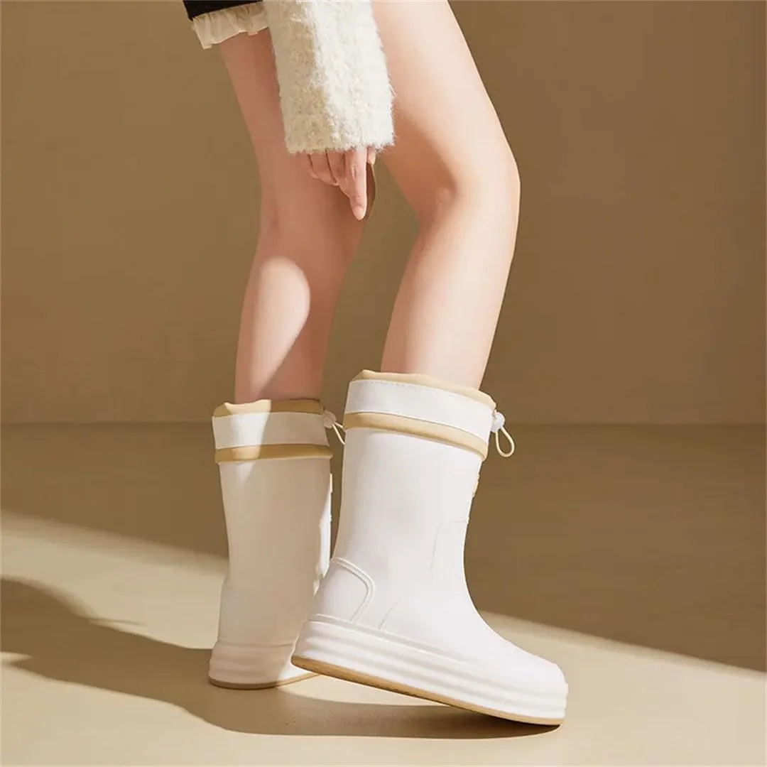 Women Cuffed Rain Boots Waterproof Water Shoes For Adult