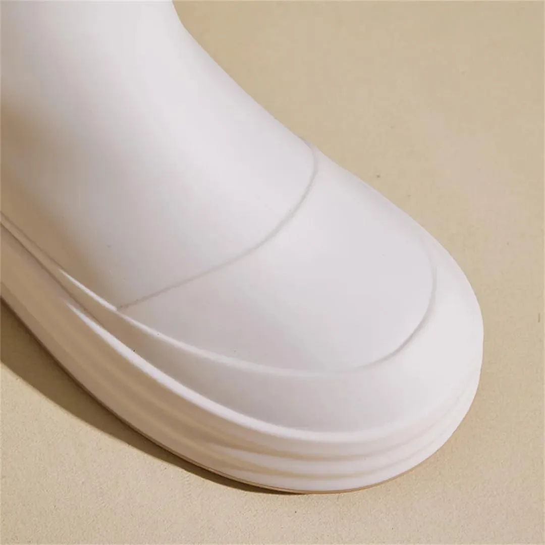 Women Cuffed Rain Boots Waterproof Water Shoes For Adult