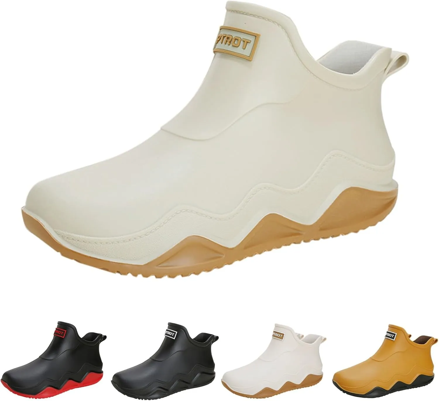 Women Rain Boots Waterproof Non Slip Ankle Rainboots for Ladies Outdoor Slip On Garden Shoes Fishing Boots For Men