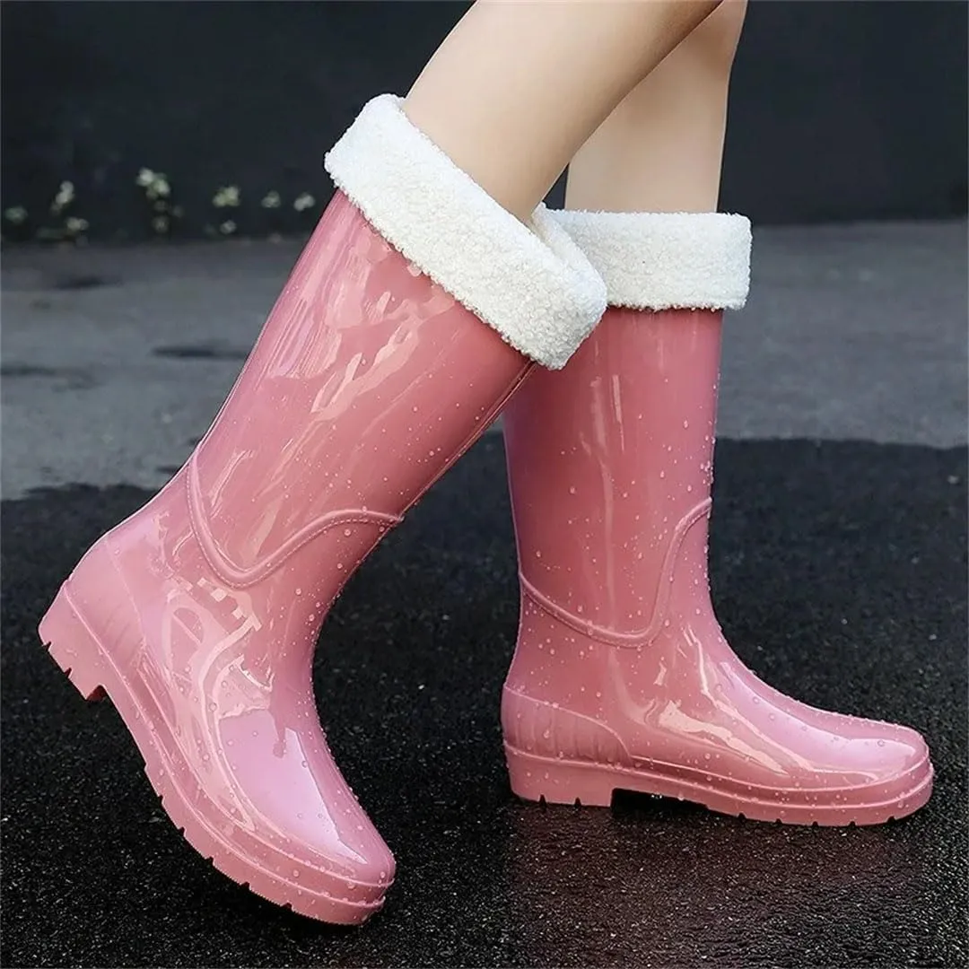 Women's Rubber Boots Waterproof Garden Kitchen Work Water Shoes Galoshes Long Tube Rain Boots Footwear