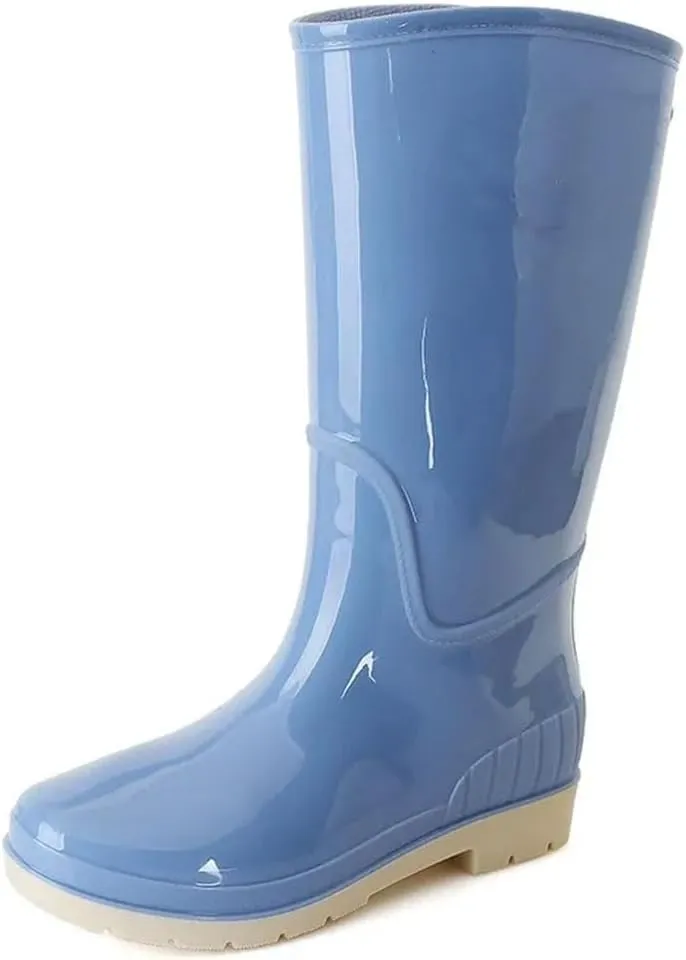 Women's Rubber Boots Waterproof Garden Kitchen Work Water Shoes Galoshes Long Tube Rain Boots Footwear