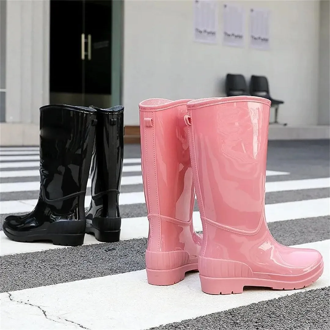 Women's Rubber Boots Waterproof Garden Kitchen Work Water Shoes Galoshes Long Tube Rain Boots Footwear