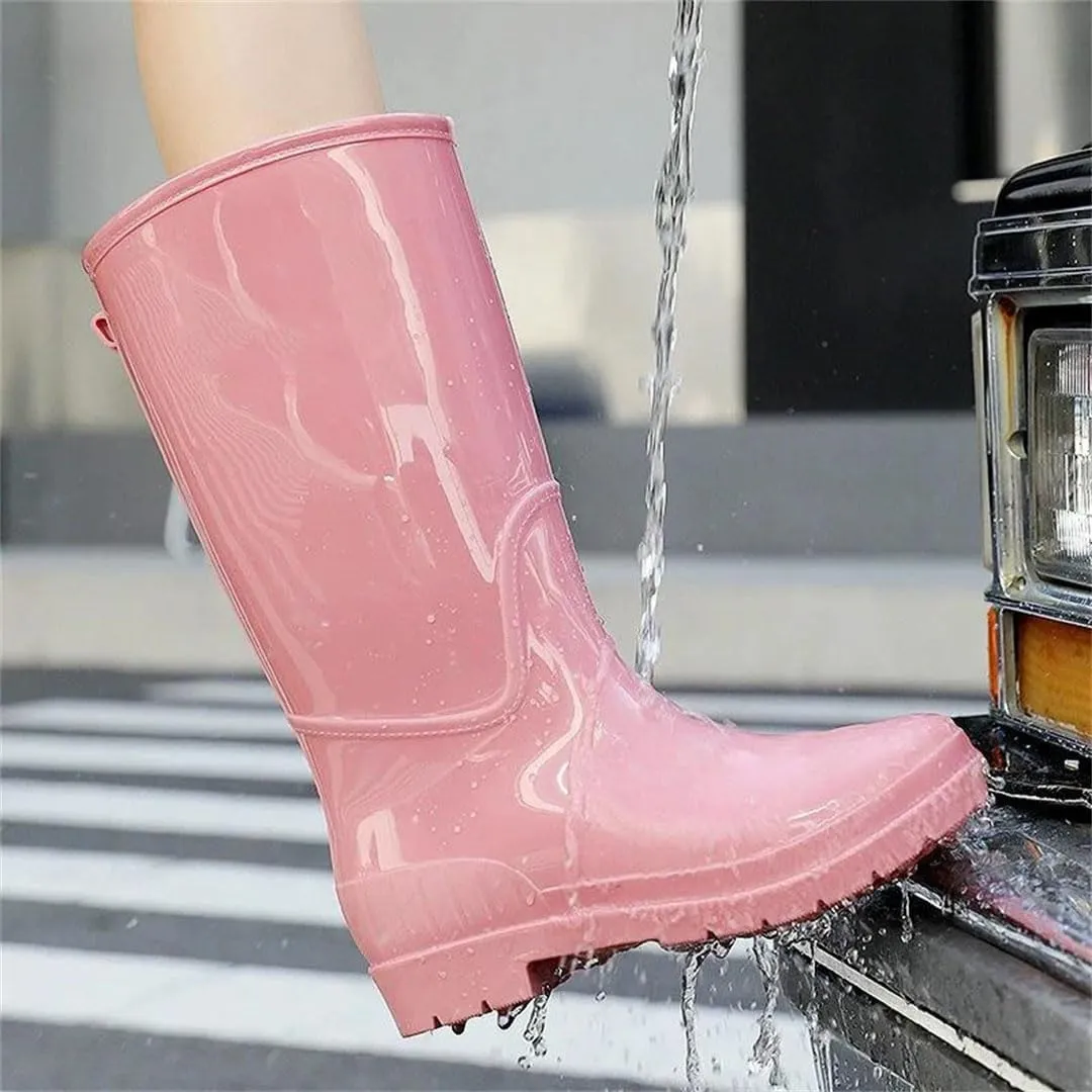 Women's Rubber Boots Waterproof Garden Kitchen Work Water Shoes Galoshes Long Tube Rain Boots Footwear